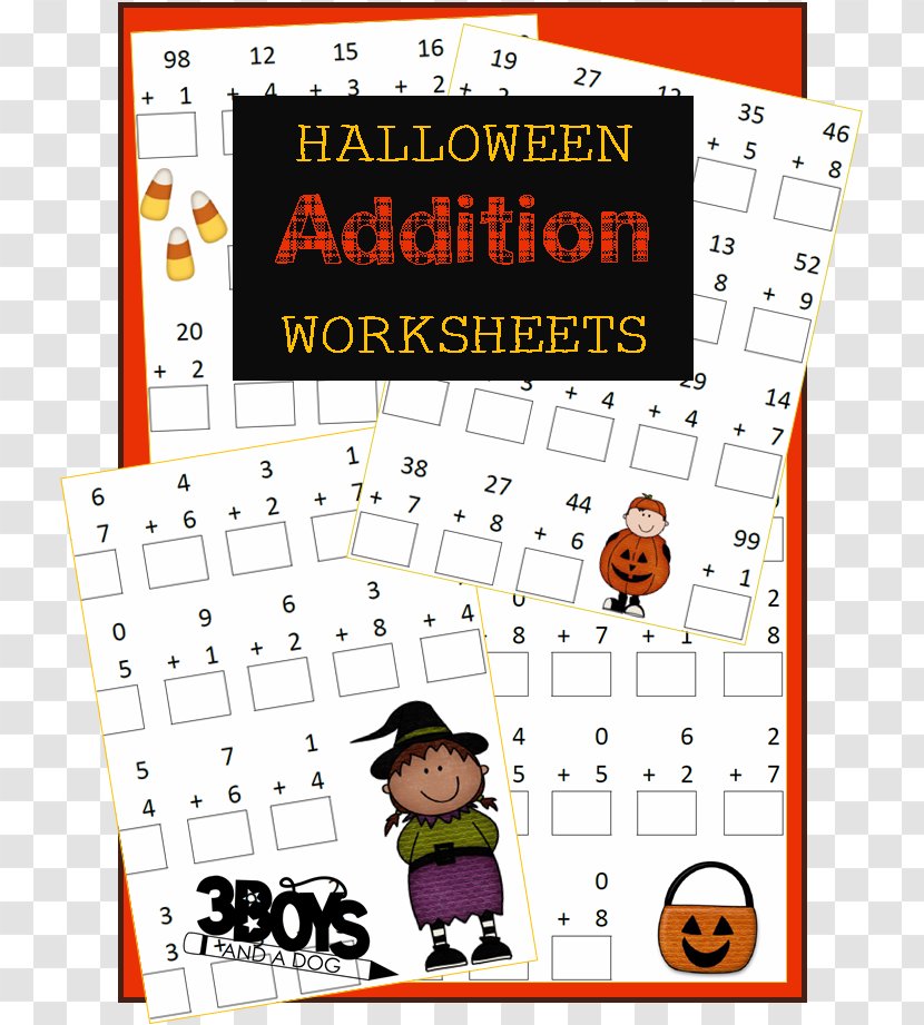 Halloween Costume Worksheet Education Lesson - Addition Transparent PNG
