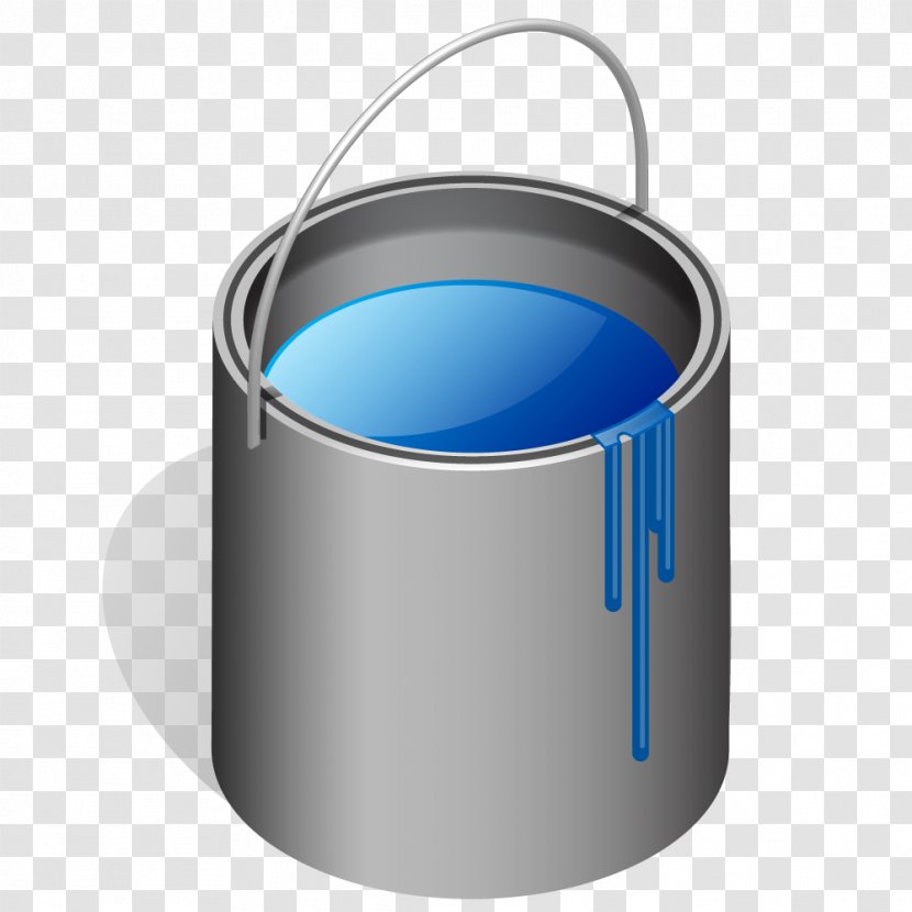 Paint Bucket Blue Clip Art - Paintbrush - Can Cliparts Transparent PNG
