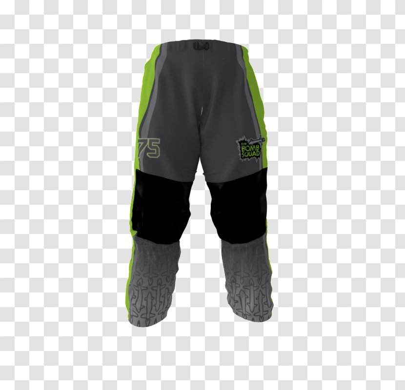 Hockey Protective Pants & Ski Shorts Jersey Green - Bomb Transparent PNG