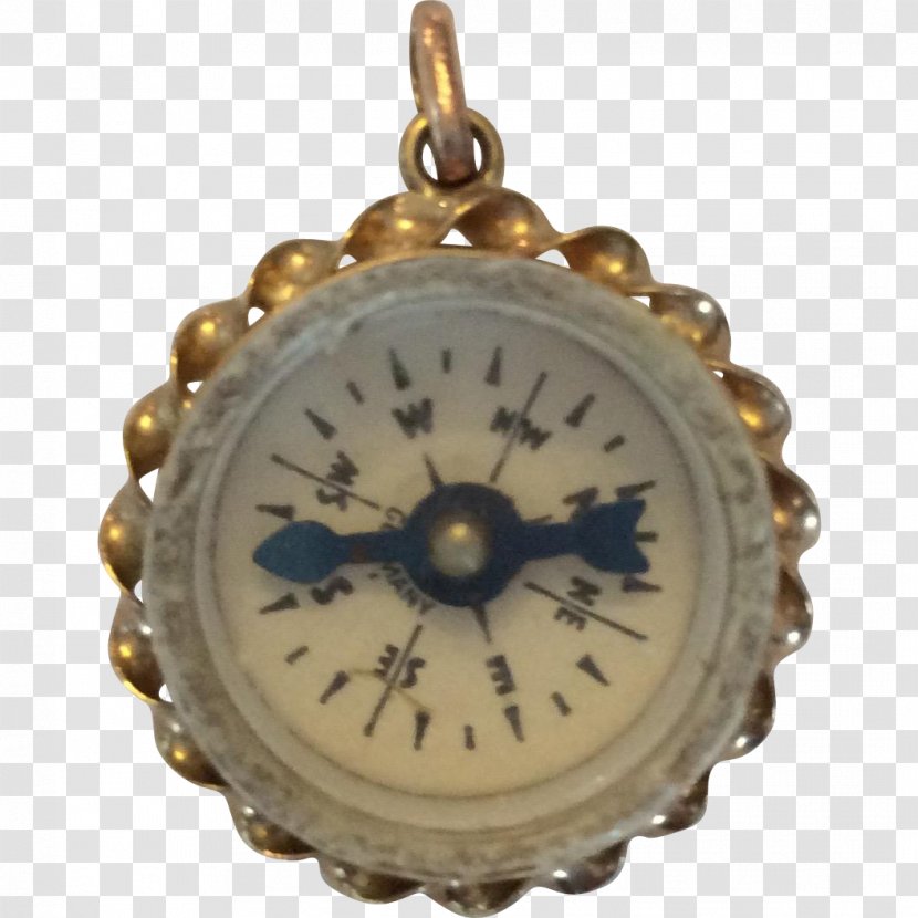 Locket Charms & Pendants Jewellery 01504 Clock - Metal - Compass Transparent PNG