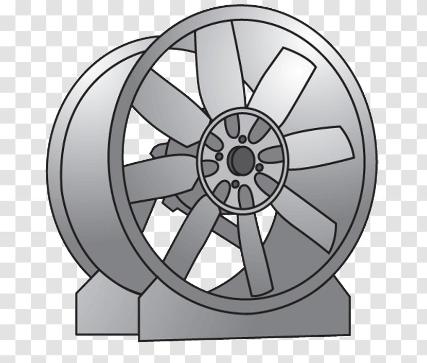 Compressor Alloy Wheel Technology Cubic Feet Per Minute - Black And White Transparent PNG