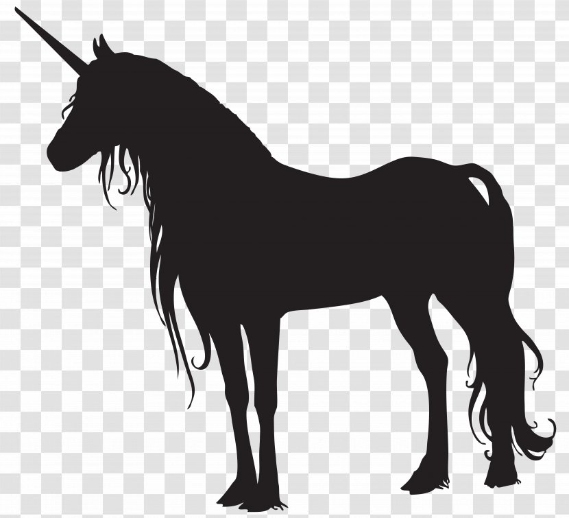 Silhouette Unicorn Clip Art - Horse Transparent PNG