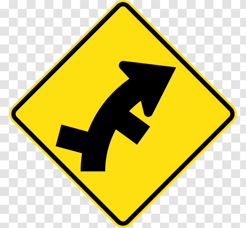 Warning Sign Road Traffic Curve - Lane - Australia Transparent PNG