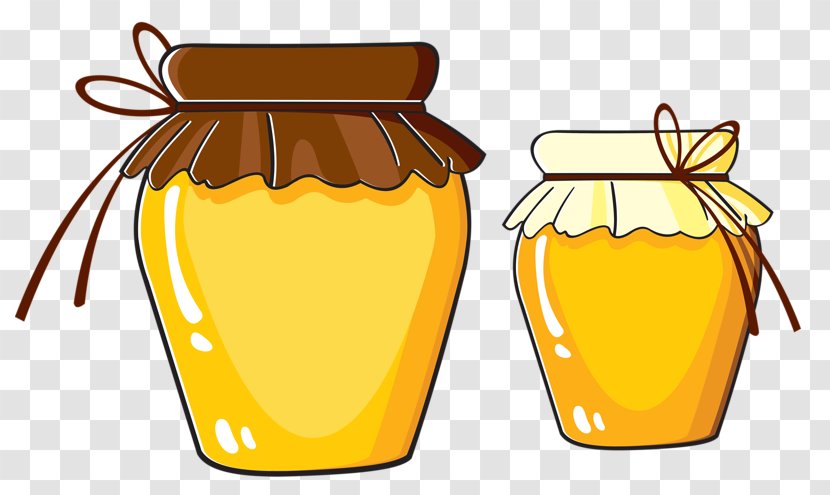 Drawing Honey Cartoon Clip Art - Yellow Jars Transparent PNG
