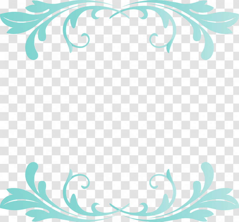 Aqua Turquoise Teal Ornament Transparent PNG