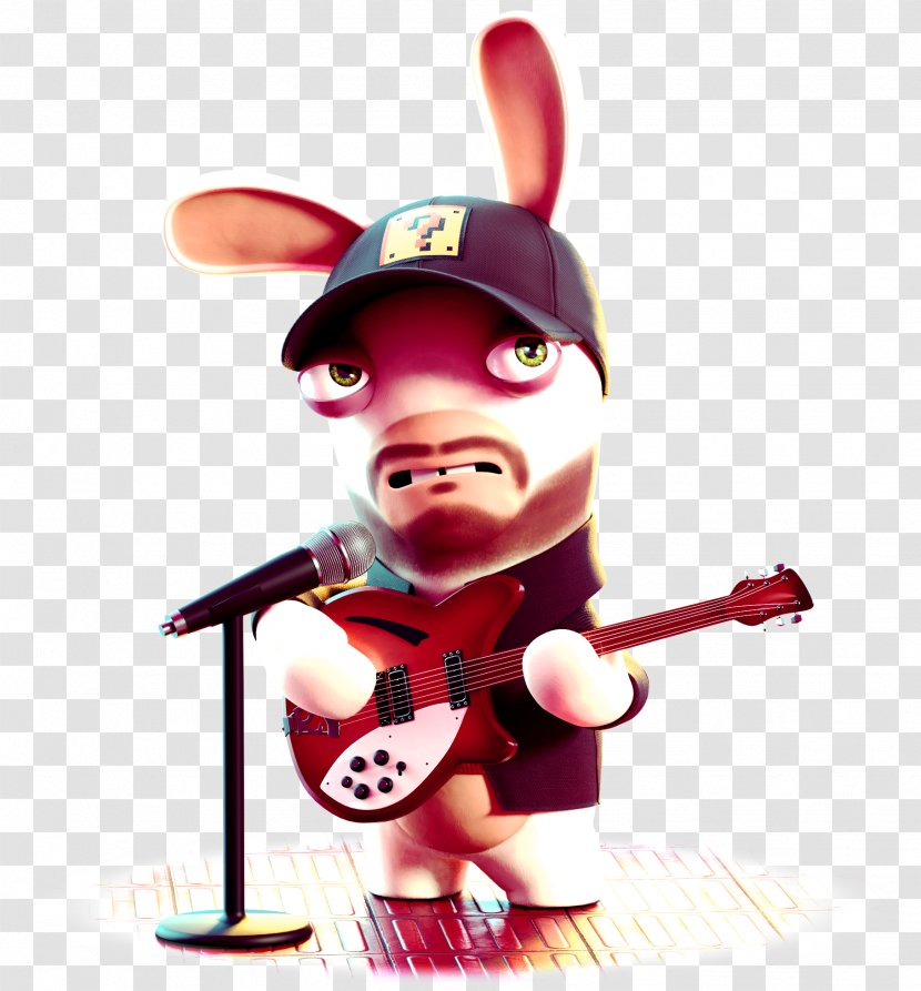 Cartoon Character Figurine Fiction - Raving Rabbids Transparent PNG