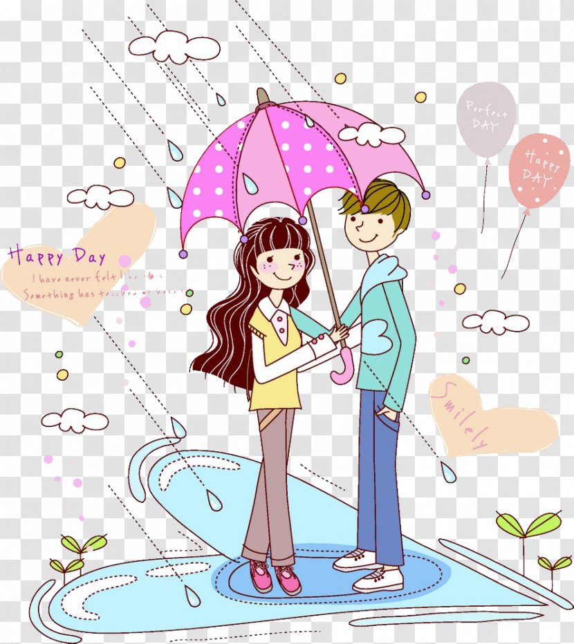 Couple - Heart - Together Umbrella Transparent PNG