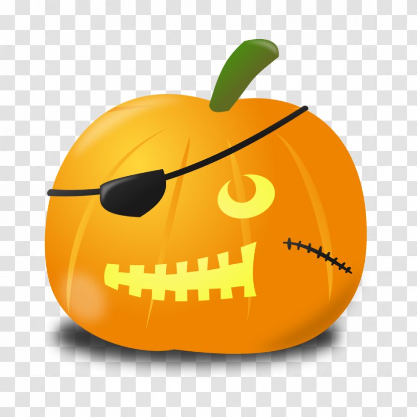 Pumpkin Jack-o'-lantern Halloween Clip Art - Orange Transparent PNG