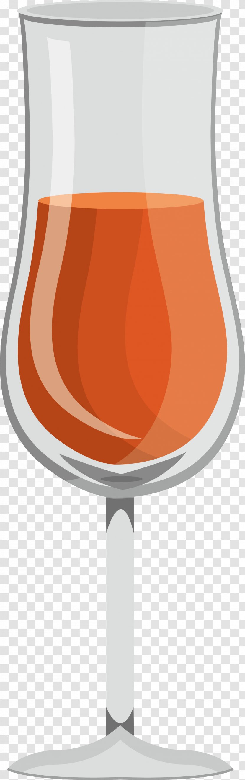 Wine Glass Cup - Orange Concise Transparent PNG