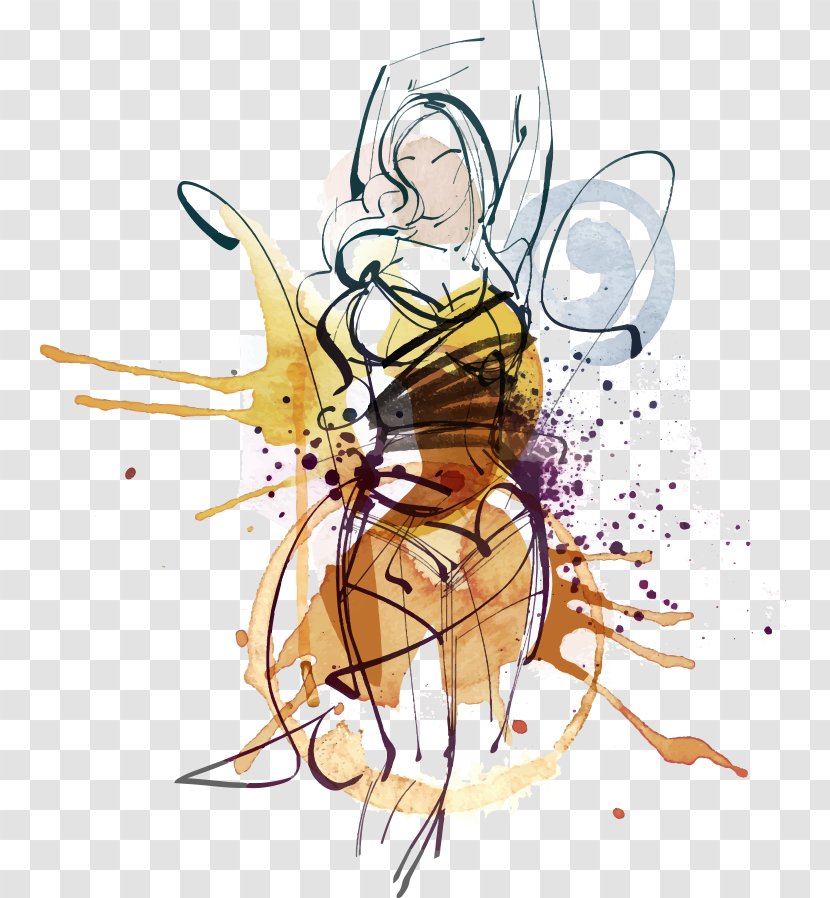 Watercolor Painting Drawing Poster Illustration - Work Of Art - Women Vector Transparent PNG