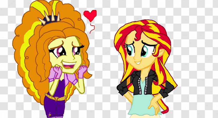 Sunset Shimmer Twilight Sparkle Art - Heart - Dazzle Vector Transparent PNG