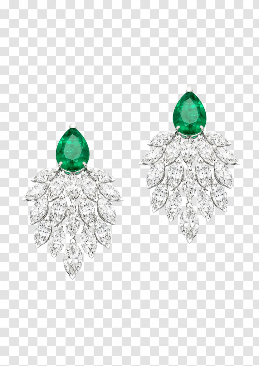 Emerald Earring Jewellery Gemstone Diamond Transparent PNG