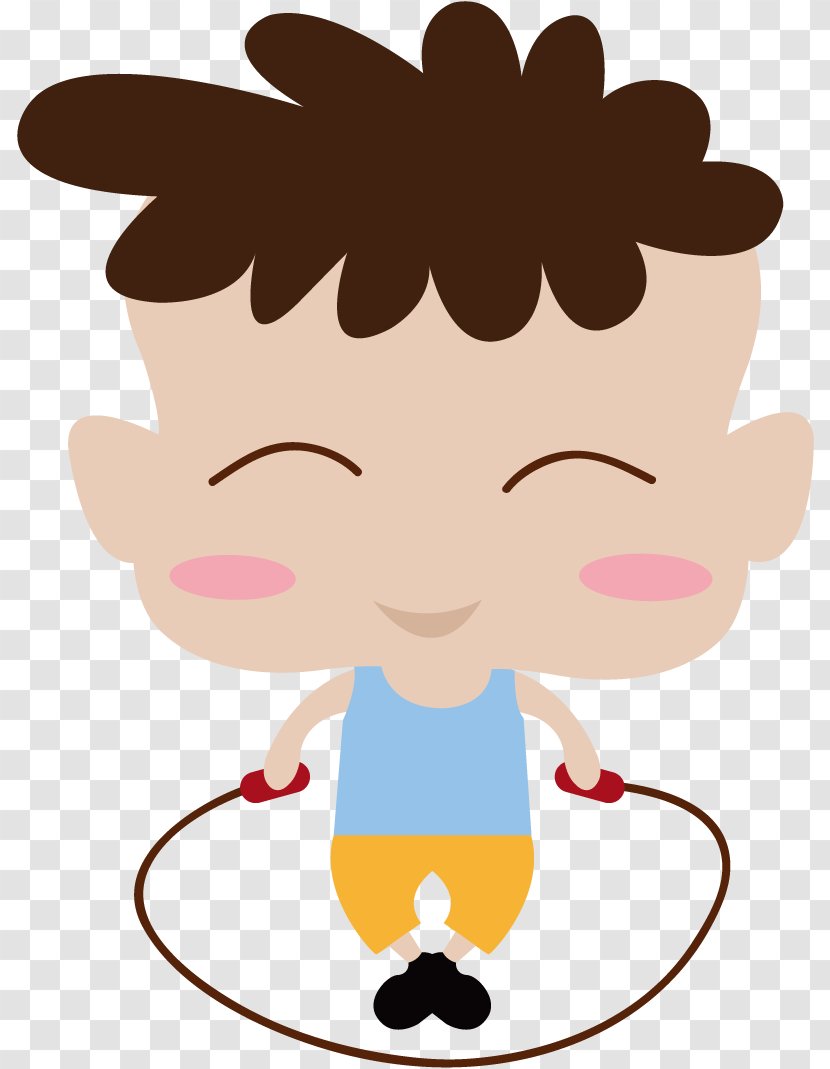 Child Skipping Rope Clip Art - Watercolor - Vector Transparent PNG