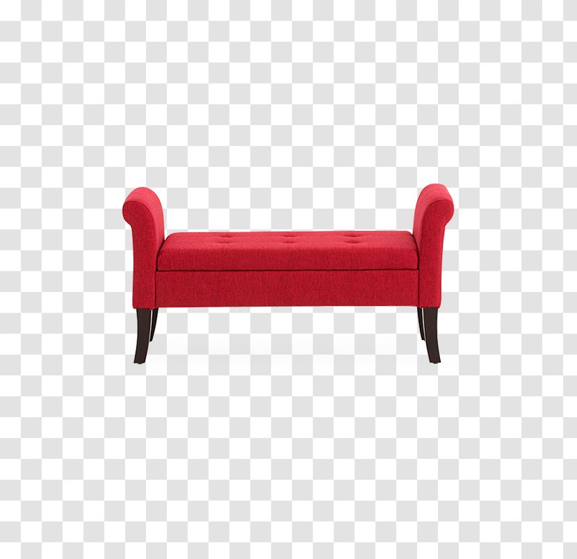 Bench Chair Furniture Red Couch - Bedroom - Flyer Transparent PNG