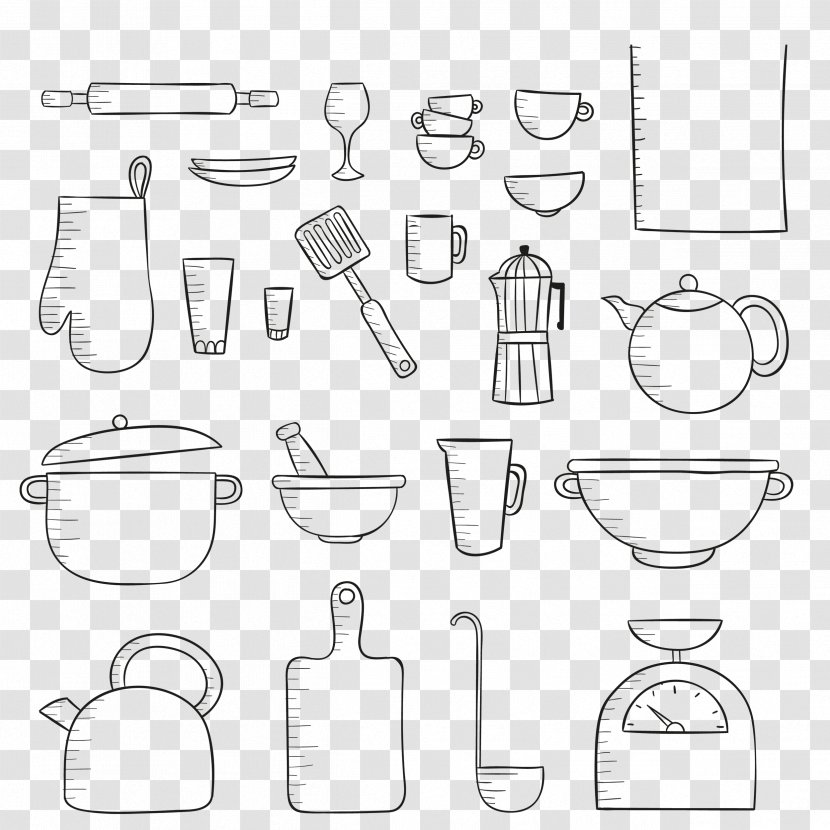Drawing Kitchen Utensil Sketch - Tool Transparent PNG