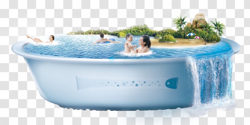 Bathroom Hot Water Dispenser - Bathtub - Swimming Bath Tub Effect Creative Transparent PNG