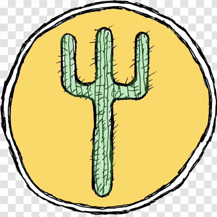 Yellow Line Symbol Cross Font - Saguaro Transparent PNG