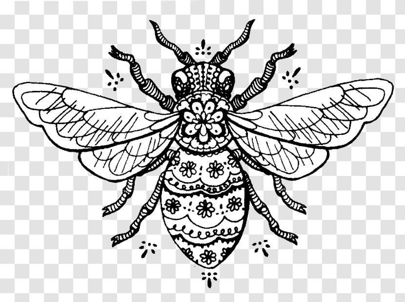 Western Honey Bee Insect Tattoo Bumblebee Transparent PNG