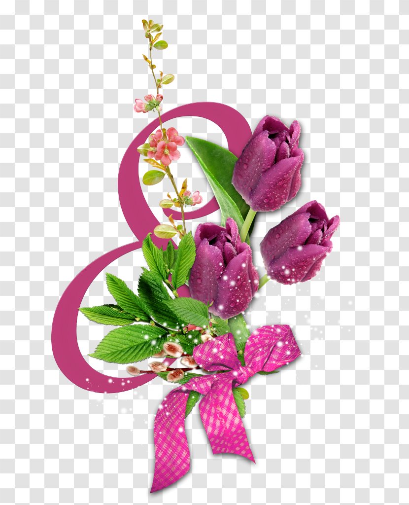 Desktop Wallpaper 8 March International Women's Day Flower Clip Art - Floristry Transparent PNG
