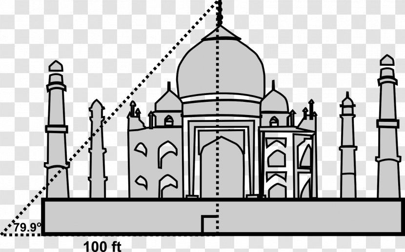 Uses Of Trigonometry Geometry Mathematics Angle - Place Worship - Taj Mahal Transparent PNG