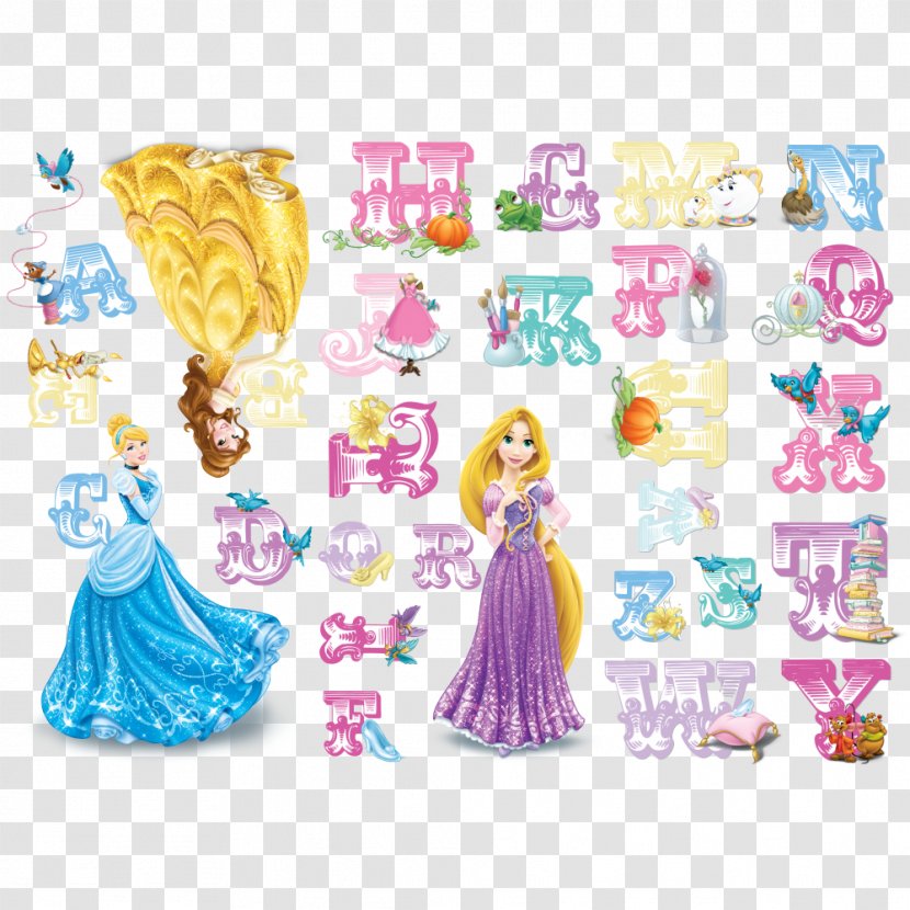 Princess ABC Wall Decal Disney Sticker - Letters Transparent PNG