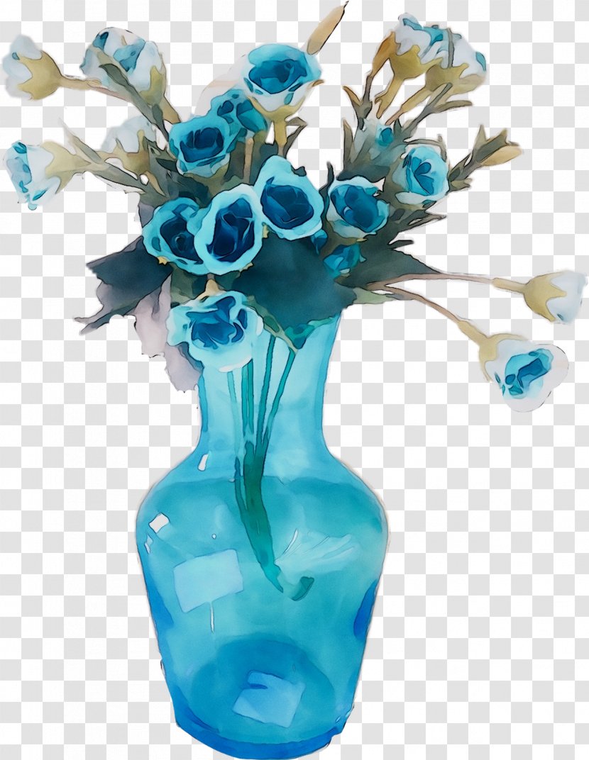 Cut Flowers Vase Floral Design Flower Bouquet Teal Artificial Transparent Png