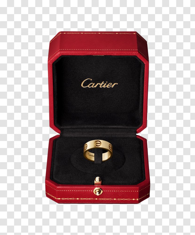 Cartier Love Bracelet Ring Gold Necklace - Box Transparent PNG