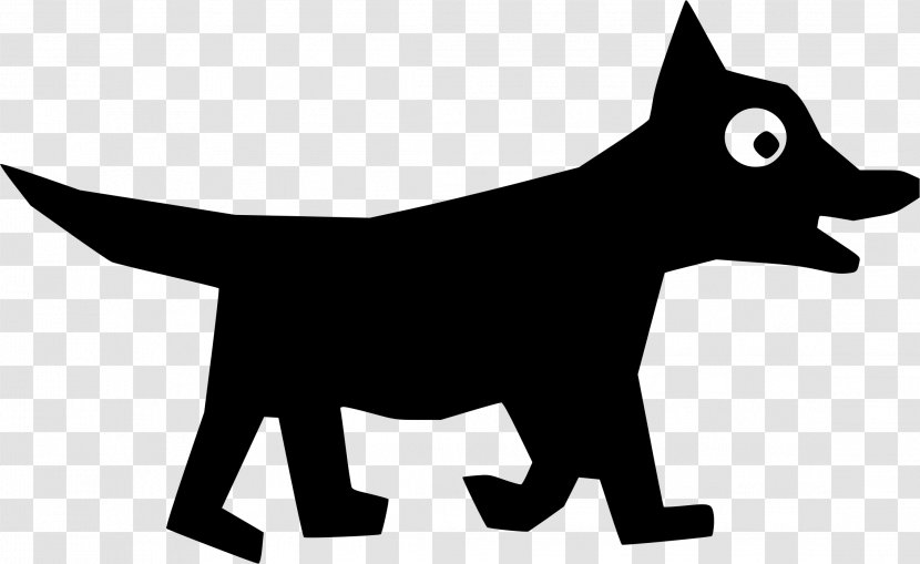 Cat Red Fox Clip Art - Black And White - Foxtail Transparent PNG
