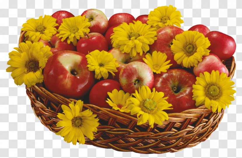 Flower Apple 1080p Basket Wallpaper - Yellow - 3d Painted Fruit Transparent PNG