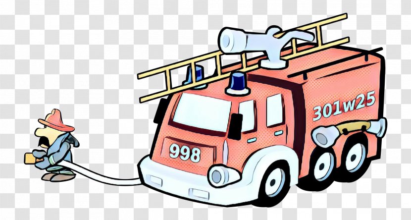 Firefighter Cartoon - Emergency Service - Tow Truck Garbage Transparent PNG