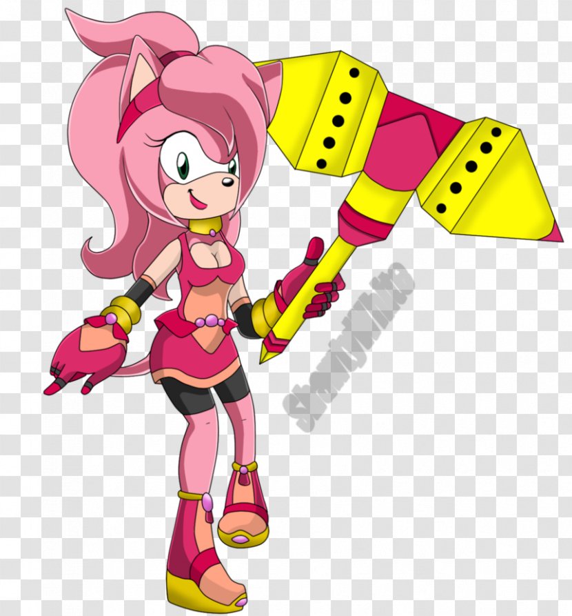 Amy Rose Sonic The Hedgehog Clip Art - Mythical Creature Transparent PNG