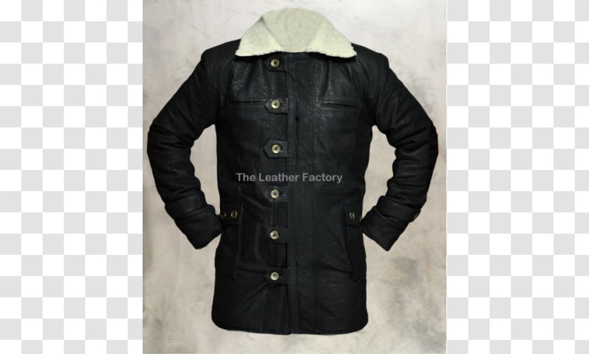 Leather Jacket Bane Coat - Button Transparent PNG