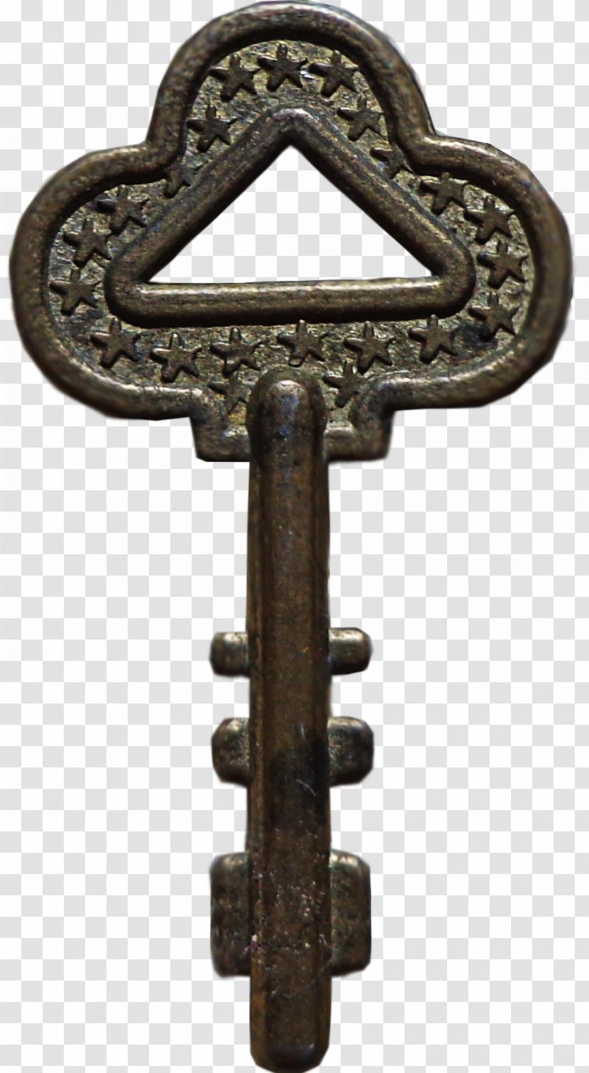 Keyhole Skeleton Key Clip Art - Brass Transparent PNG