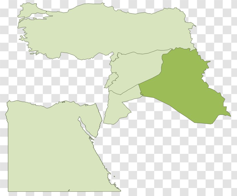 Ecoregion Map Area Tuberculosis Ink - Iraq Transparent PNG