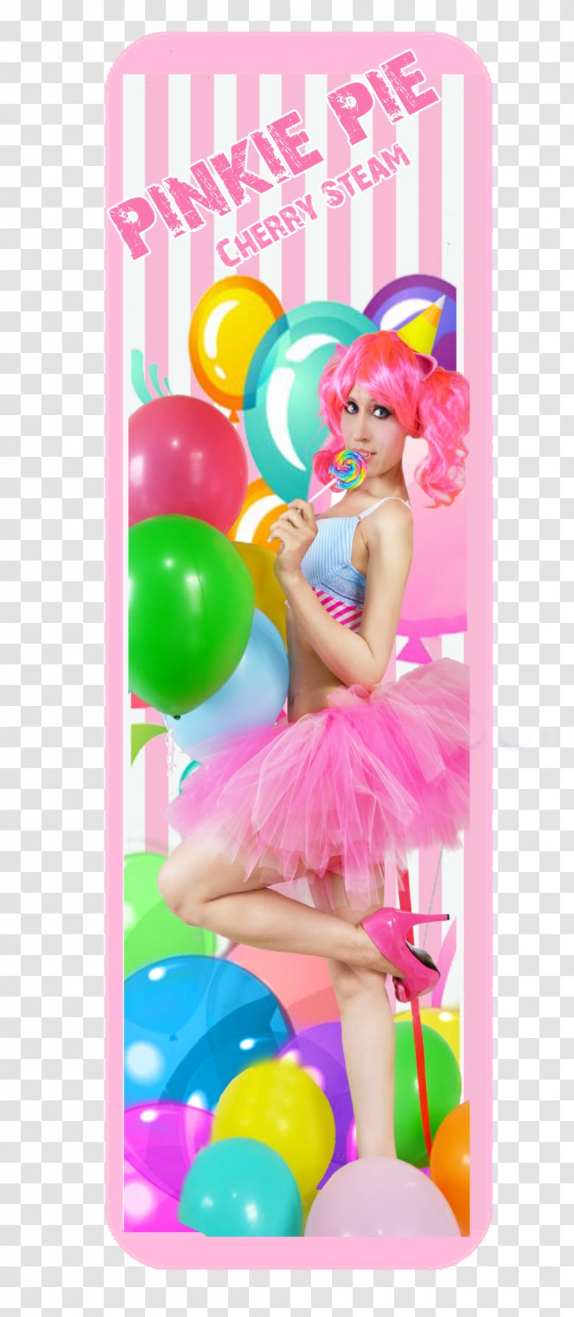 Pinkie Pie Cosplay Applejack Disguise Balloon - Book Mark Transparent PNG