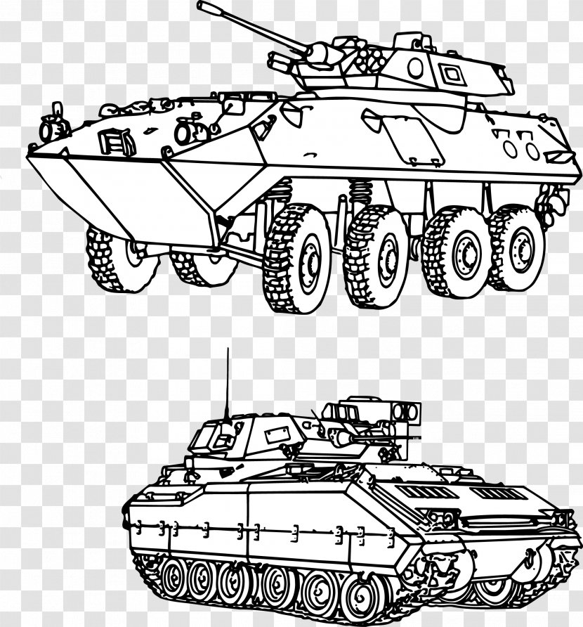 Tank Military Drawing - Infantry Fighting Vehicle - Hand-painted Tanks Transparent PNG