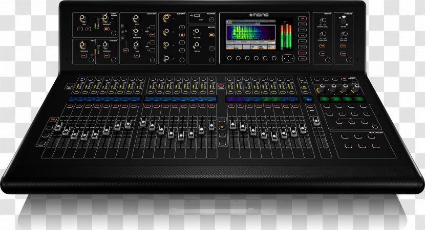 Microphone Audio Mixers Digital Mixing Console Midas M32 Consoles - Watercolor Transparent PNG