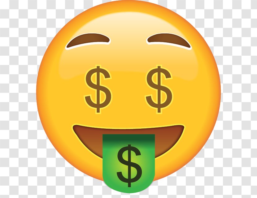 Emoji Money Smiley Face Sticker - Symbol Transparent PNG