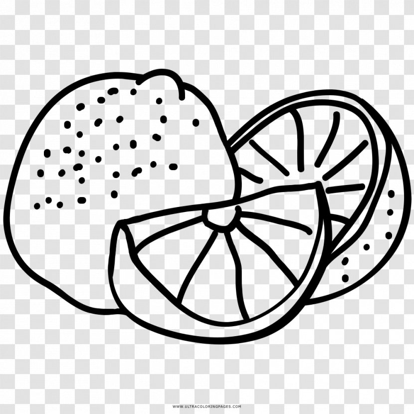 Drawing Lemon Coloring Book Black And White - Tree Transparent PNG