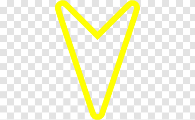 Triangle Line - Symbol - Yellow Arrow Label Transparent PNG