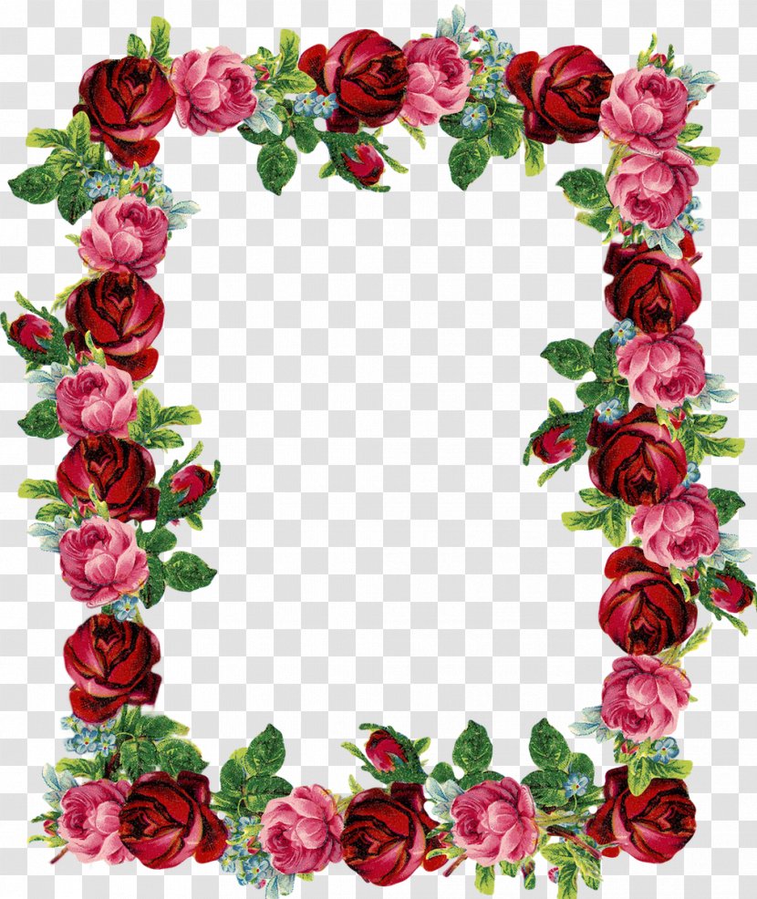 Rose Flower Pink Clip Art - Red - Park Frame Cliparts Transparent PNG