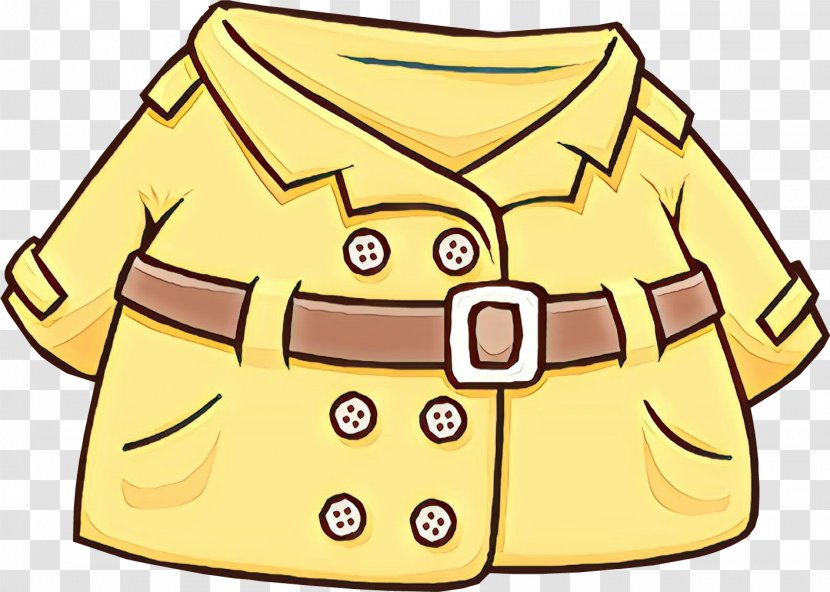 Yellow Cartoon Clip Art Sleeve Outerwear - Smile Transparent PNG
