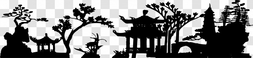 Architecture Tree - Landscape Painting - Blackandwhite Transparent PNG