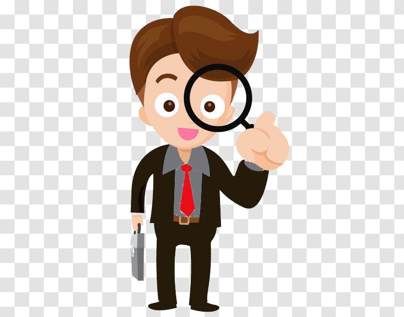 Magnifying Glass Businessperson Magnification Magnifier - Male Transparent PNG