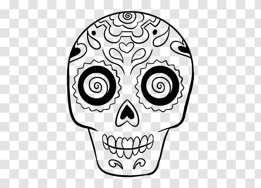 Calavera Drawing Skull Day Of The Dead Sketch - Watercolor - Sugar Skulls Transparent PNG