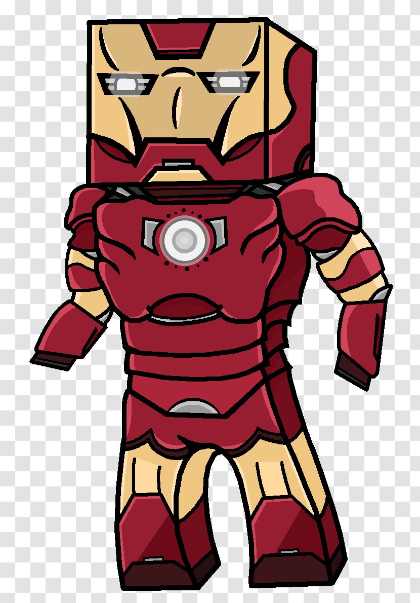 Minecraft Iron Man YouTube Marvel Comics Superhero - Armour - Ironman Transparent PNG