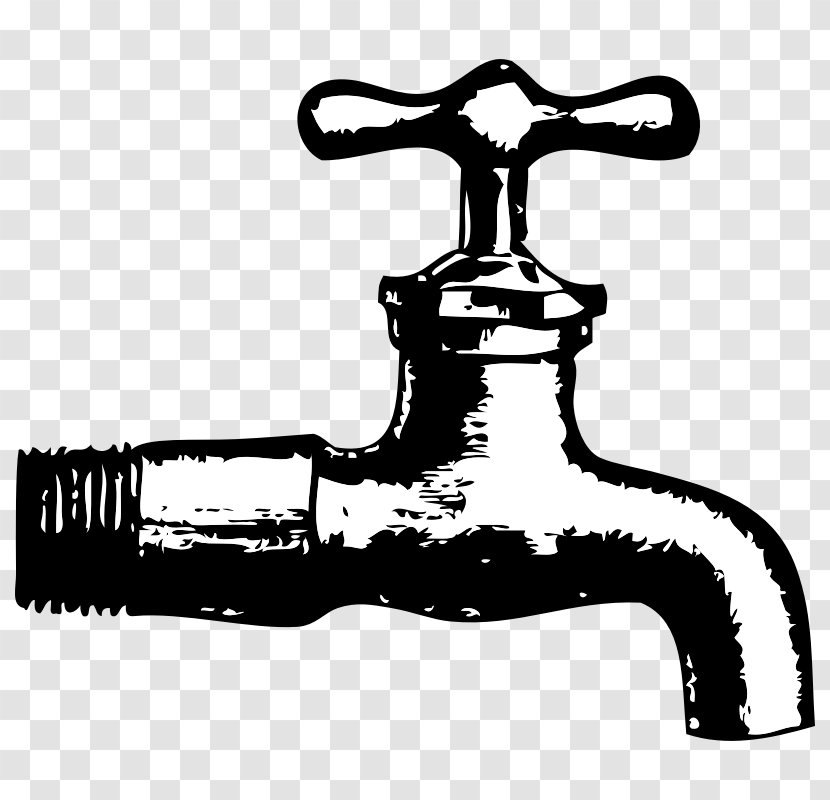 Tap Water Plumbing Clip Art - Monochrome Photography - Faucet Pictures Transparent PNG