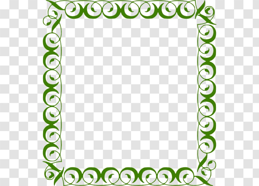 Decorative Borders Teal Clip Art - Drawing - Green Border Frame Picture Transparent PNG