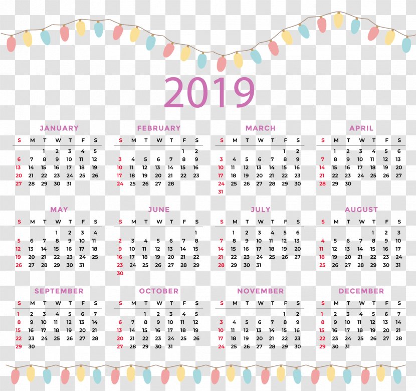 Online Calendar Year Month 0 - 2018 Transparent PNG