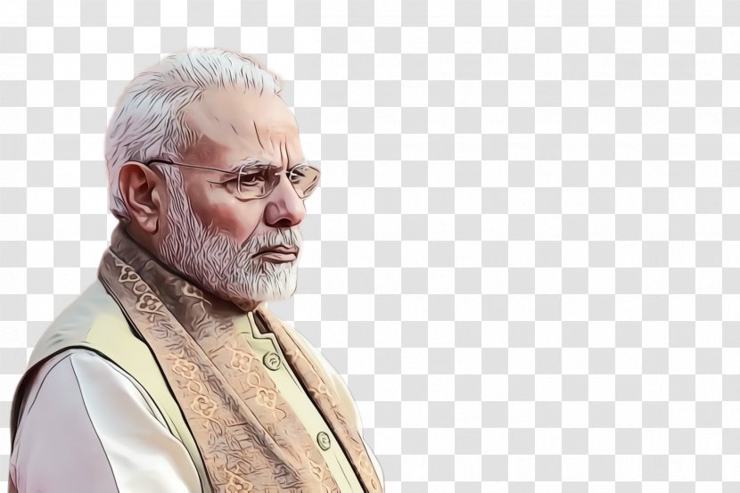 Modi Cartoon - India - Elder Beard Transparent PNG